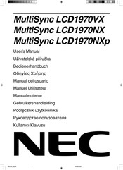 NEC MultiSync LCD1970V Bedienerhandbuch