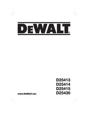 DeWalt D25414 Bersetzt Von Den Originalanweisungen