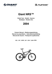 GIANT BICYCLES NRS 2004 Bedienungsanleitung