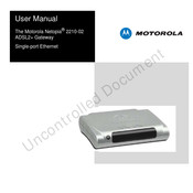 Motorola Netopia 2210-02 ADSL2+ Bedienungsanleitung