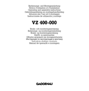 Gaggenau VZ 400-000 Bedienungs- Und Montageanleitung