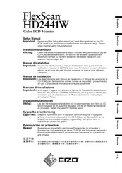 Eizo FlexScan HD2441W Installationshandbuch