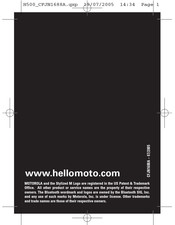 Motorola H500 Bedienungsanleitung