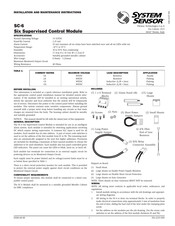 System Sensor SC-6 Installations- Und Wartungsanleitung