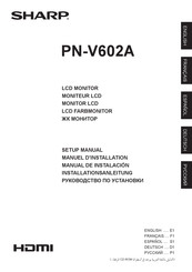 Sharp PN-V602A Installationsanleitung