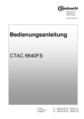 Bauknecht CTAC 6640FS Bedienungsanleitung