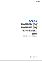 MSI 760GM-P22 (FX) Serie Bedienungsanleitung