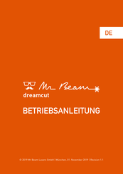 Mr Beam dreamcut Betriebsanleitung