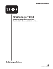 Toro Greensmaster 3050 04351 Bedienungsanleitung