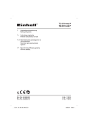 EINHELL TC-SY 400 P Originalbetriebsanleitung