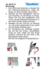 Westfalia 86 39 19 Bedienungsanleitung