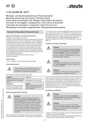 Steute Ex ES 98 Montage- Und Anschlussanleitung