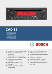 Bosch CAD 12 Bedienungs- Und Einbauanleitung