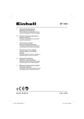 EINHELL EF 1800 Originalbetriebsanleitung