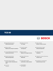 Bosch TCE 60 Originalbetriebsanleitung