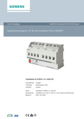 Siemens 5WG1 535-1DB51 Applikationsprogramm-Beschreibungen
