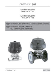 Gemü 687 Original Einbau- Und Montageanleitung