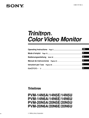 Sony Trinitron PVM-20N5U Bedienungsanleitung