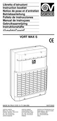 Vortice VORT MAX S Betriebsanleitung