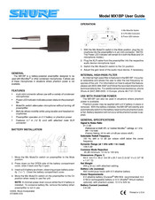 Shure MX1BP Bedienungsanleitung