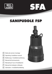 SFA SANIPUDDLE FSP Bedienungs- & Installationsanleitung