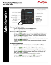 Avaya 1210 Kurzübersicht