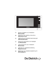 De Dietrich DME320 Gebrauchs- Und Installationsanweisungen