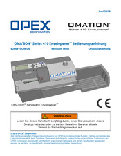 Opex OMATION Envelopene 410 Serie Bedienungsanleitung