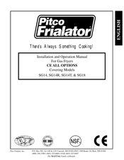Pitco frialator SG14R Installations- Und Bedienungsanleitungen
