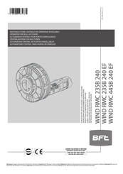 BFT WIND RMC 235B 240 Einbau Und Einstellanleitung