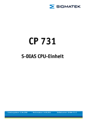 SIGMATEK CP 731 Bedienungsanleitung