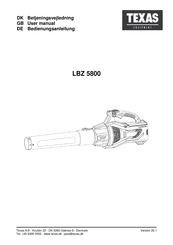 Texas Equipment LBZ 5800 Benutzerhandbuch