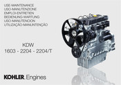 Kohler Engines KDW 2204 Bedienung-Wartung