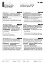 PULS QS5.241 Installationsanleitung