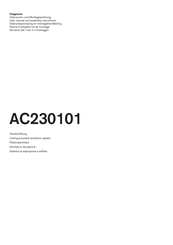 Gaggenau AC230101 Gebrauchs- Und Montageanleitung