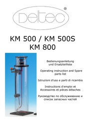 Deltec KM 800 Original Bedienungsanleitung Und Ersatzteilliste