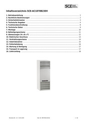 SCE SCE-AC1870B230V Betriebsanleitung