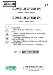 IMER COMBI 250/1000 VA Handbuch Für Bedienung, Wartung Und Ersatzteile