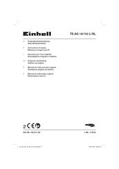 EINHELL TE-AG 18/150 Li BL Originalbetriebsanleitung