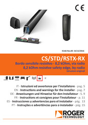 Roger Technology CS/STD/RSTX/1600 Anweisungen Und Hinweise Für Den Installateur