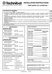 Technibel MPAF228C5T Serie Bedienungsanleitung