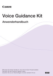 Canon Voice Guidance Kit Anwenderhandbuch