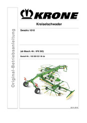 Krone Swadro 1010 Originalbetriebsanleitung