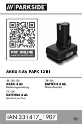 Parkside PAPK 12 B1 Bedienungsanleitung