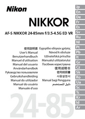 Nikon AF-S NIKKOR 24-85mm f/3.5-4.5G ED VR Benutzerhandbuch