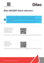 DITEC DAS200T Kurzanleitung
