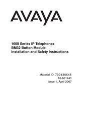 Avaya BM32 Installations- Und Sicherheitshinweise