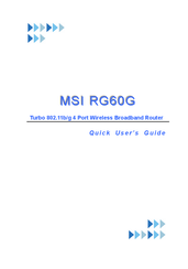 MSI RG60G Schnellbedienungsanleitung