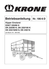 Krone DK 220/80 K Betriebsanleitung