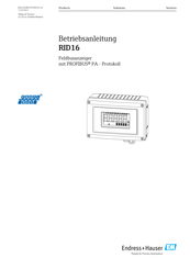 Endress+Hauser RID14 Betriebsanleitung